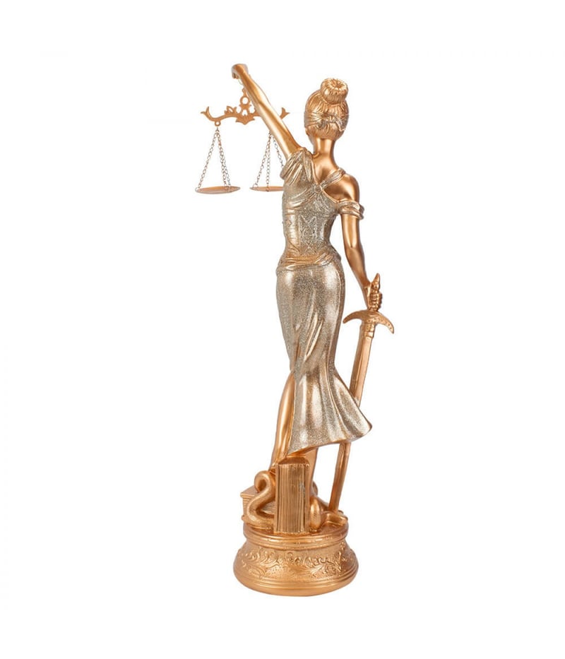 Dama Da Justiça Rosê 56cm - Enfeite Resina