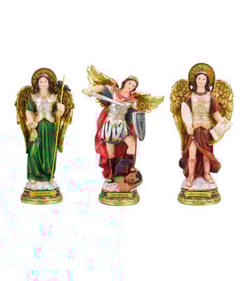 Home Variedades Três Arcanjos 23cm - Enfeite Resina 1 Home Variedades Três Arcanjos 23cm - Enfeite Resina 1