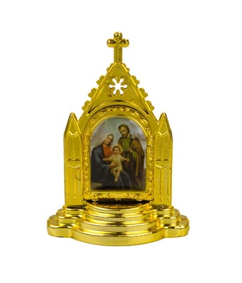 Home Variedades Altar Dourado Sagrada Família Uso Carro 6.5cm 1 Home Variedades Altar Dourado Sagrada Família Uso Carro 6.5cm 1
