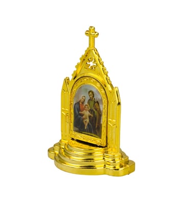 Home Variedades  Altar Dourado Sagrada Família Uso Carro 6.5cm  4