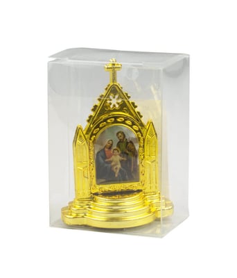 Home Variedades  Altar Dourado Sagrada Família Uso Carro 6.5cm  5