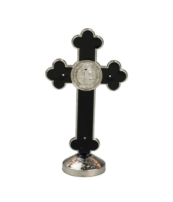 Home Variedades  Crucifixo Metal Preto Uso Carro 8cm  3