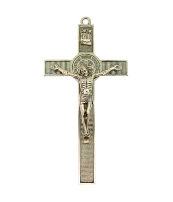 Home Variedades  Crucifixo Dourado Metal 30x15cm  1