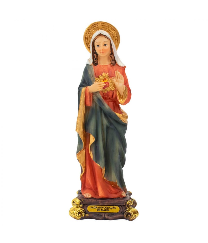 Sagrado Coração De Maria 15.5cm - Enfeite Resina