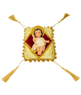 Home Variedades Menino Jesus Na Almofada 15cm 1 Home Variedades Menino Jesus Na Almofada 15cm 1