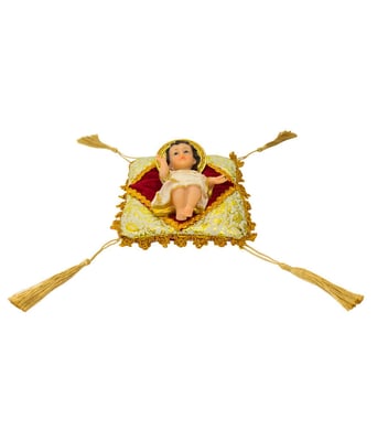 Home Variedades  Menino Jesus Na Almofada 15cm   2