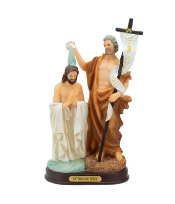 Home Variedades Batismo De Jesus 20cm - Enfeite Resina 1 Home Variedades Batismo De Jesus 20cm - Enfeite Resina 1
