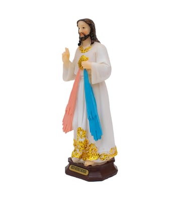 Home Variedades  Jesus Misericordioso 15cm - Enfeite Resina  2