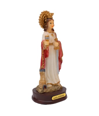 Home Variedades Santa Bárbara 12.5cm - Enfeite Resina 4 Home Variedades Santa Bárbara 12.5cm - Enfeite Resina 4