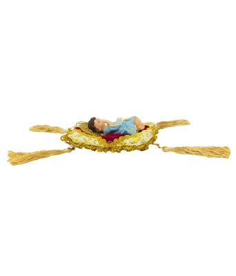 Home Variedades Menino Jesus Roupa Azul Na Almofada 8cm 3 Home Variedades Menino Jesus Roupa Azul Na Almofada 8cm 3