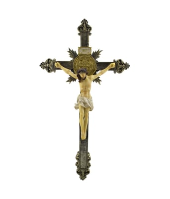 Home Variedades  Crucifixo De Parede 49cm - Enfeite Resina  1
