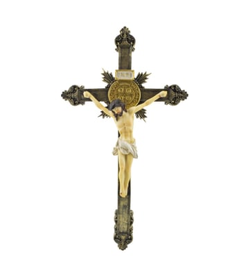 Home Variedades  Crucifixo De Parede 39.5cm - Enfeite Resina  1