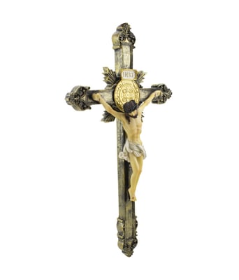 Home Variedades Crucifixo De Parede 39.5cm - Enfeite Resina 2 Home Variedades Crucifixo De Parede 39.5cm - Enfeite Resina 2