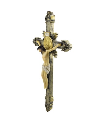Home Variedades Crucifixo De Parede 39.5cm - Enfeite Resina 3 Home Variedades Crucifixo De Parede 39.5cm - Enfeite Resina 3