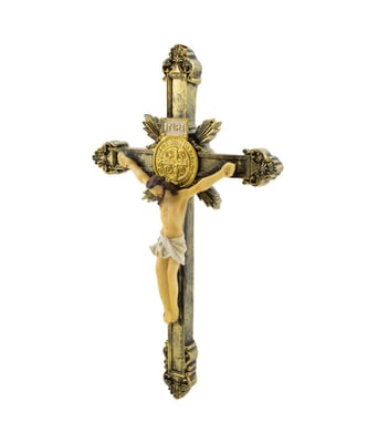 Home Variedades  Crucifixo De Parede 26.5cm - Enfeite Resina  2