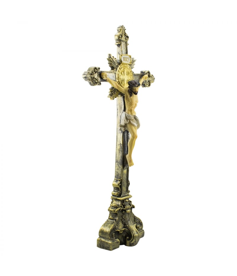 Crucifixo De Mesa 53,5cm - Enfeite Resina