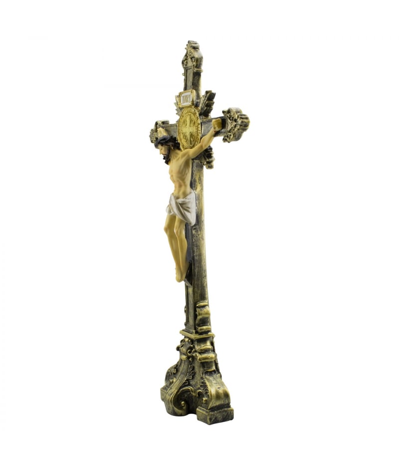 Crucifixo De Mesa 53,5cm - Enfeite Resina