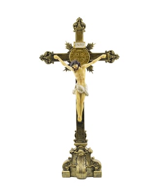 Home Variedades  Crucifixo De Mesa 45cm - Enfeite Resina  1