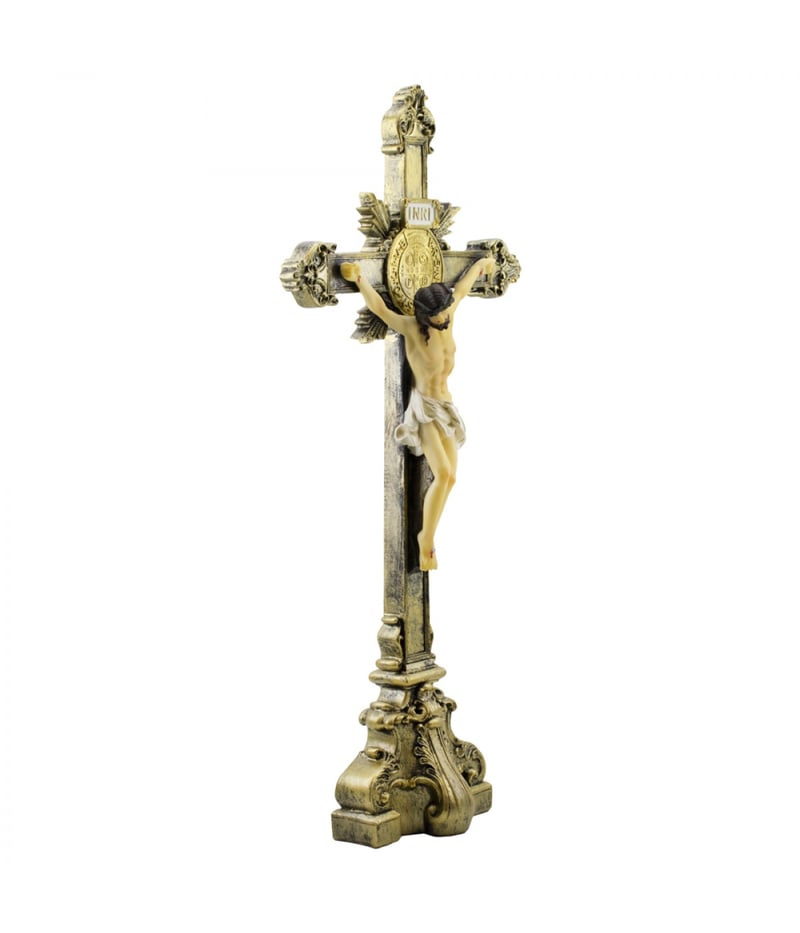 Crucifixo De Mesa 45cm - Enfeite Resina