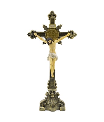 Home Variedades  Crucifixo De Mesa 35cm - Enfeite Resina  1