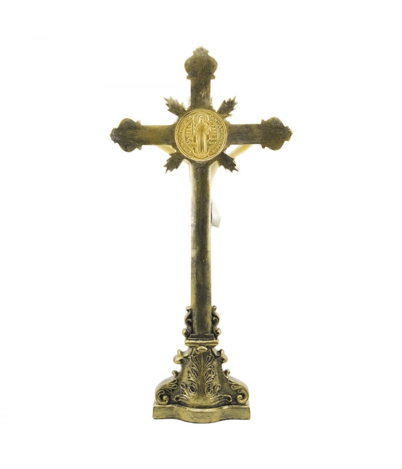 Crucifixo De Mesa 35cm - Enfeite Resina