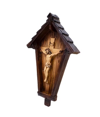 Home Variedades   Crucifixo Casa 20cm - Enfeite Resina  2