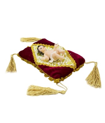 Home Variedades Menino Jesus Na Almofada 9cm - Enfeite Resina 2 Home Variedades Menino Jesus Na Almofada 9cm - Enfeite Resina 2