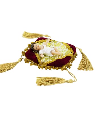 Home Variedades Menino Jesus Roupa Branca Na Almofada 7.5cm 3 Home Variedades Menino Jesus Roupa Branca Na Almofada 7.5cm 3