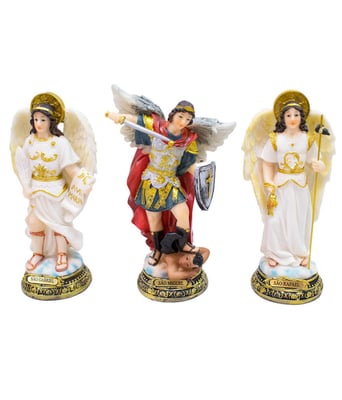 Home Variedades Três Arcanjos 16cm - Enfeite Resina 1 Home Variedades Três Arcanjos 16cm - Enfeite Resina 1