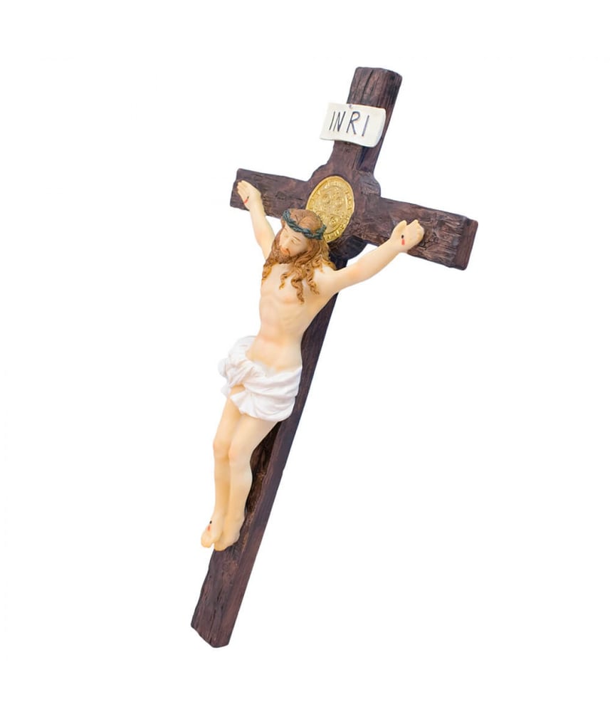  Crucifixo 42cm - Enfeite Resina