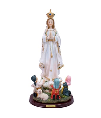 Home Variedades Nossa Senhora De Fátima Com 3 Pastores 40cm 1 Home Variedades Nossa Senhora De Fátima Com 3 Pastores 40cm 1