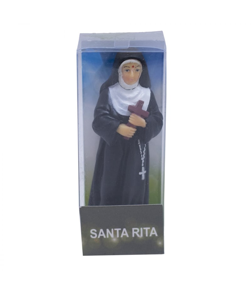  Santa Rita 8cm - Enfeite Resina Plástico