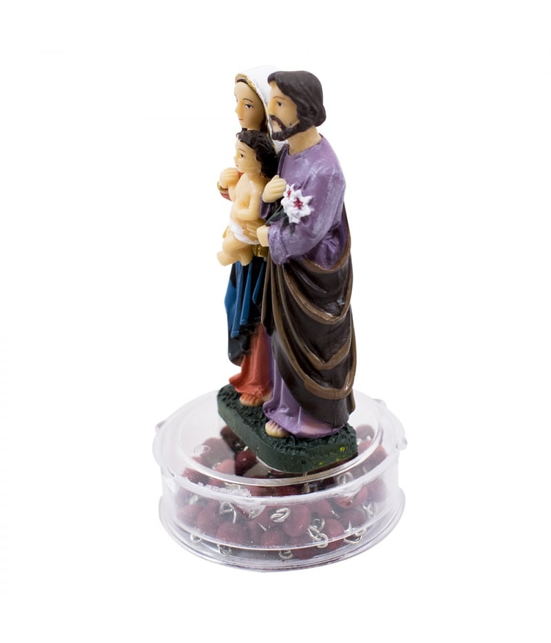 Terço Sagrada Família 10cm - Enfeite Resina