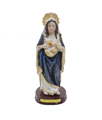 Home Variedades  Sagrado Coração De Maria 16cm - Enfeite   1