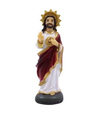 Home Variedades  Sagrado Coração De Jesus 8cm - Enfeite Resina  1