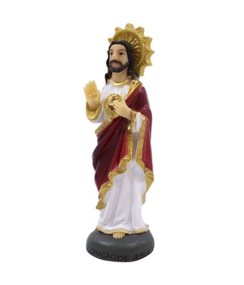 Home Variedades  Sagrado Coração De Jesus 8cm - Enfeite Resina  2