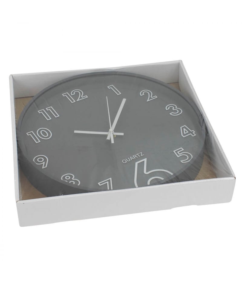 Relógio Parede Prateado 30x30cm