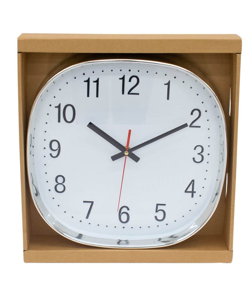 Relógio Parede Prateado 29.5x29.5cm