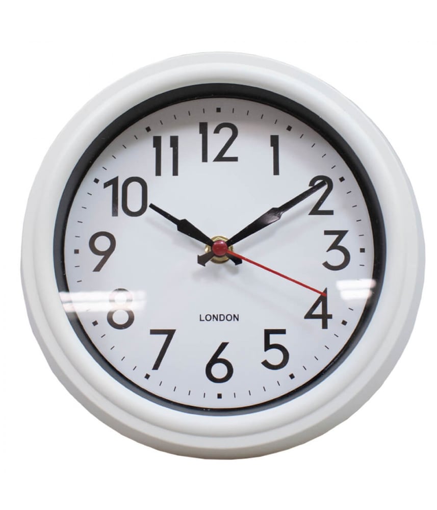Relógio Parede Branco 21.5x21.5cm