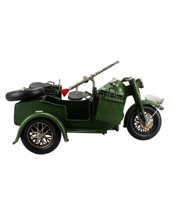 Home Variedades Motocicleta Verde Com Sidecar Retrô - Vintage 4 Home Variedades Motocicleta Verde Com Sidecar Retrô - Vintage 4