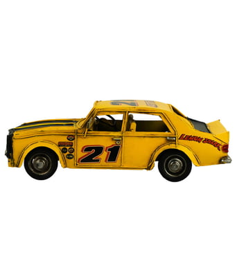 A M Silvestre Shop  Carro Corrida Amarelo  Estilo Retrô - Vintage  2