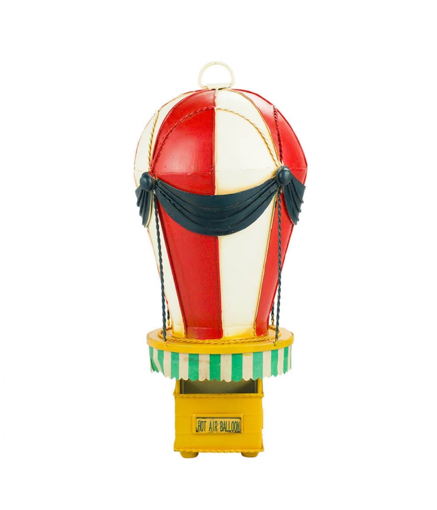 Balão Ar Quente 30.5x12x12cm Estilo Retrô - Vintage