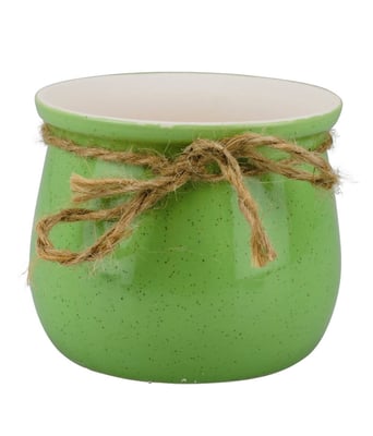 Home Variedades Vaso Porcelana Verde Laço 1 Home Variedades Vaso Porcelana Verde Laço 1