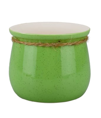 Home Variedades  Vaso Porcelana Verde Laço  3