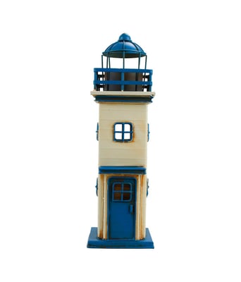 Home Variedades  Farol Cofrinho Detalhes Azul  1