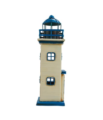 Home Variedades  Farol Cofrinho Detalhes Azul  2