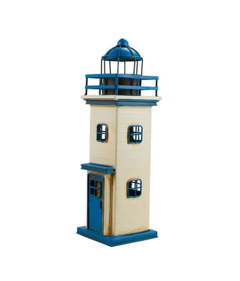 Home Variedades  Farol Cofrinho Detalhes Azul  4