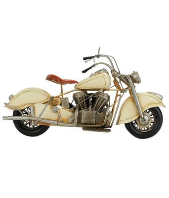 Home Variedades Motocicleta Branca Retrô - Vintage 2 Home Variedades Motocicleta Branca Retrô - Vintage 2