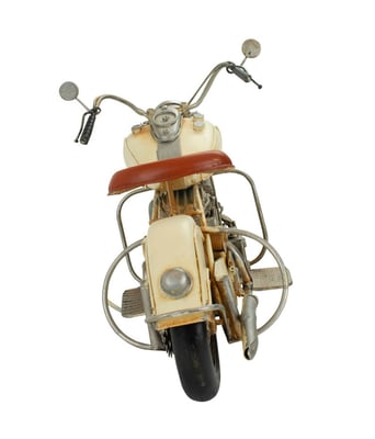 Home Variedades Motocicleta Branca Retrô - Vintage 3 Home Variedades Motocicleta Branca Retrô - Vintage 3