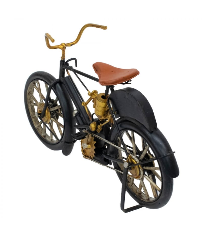 Bicicleta Preta 15.5x26x6.3cm Estilo Retrô - Vintage